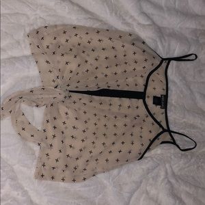 Cross pattern top from wet seal